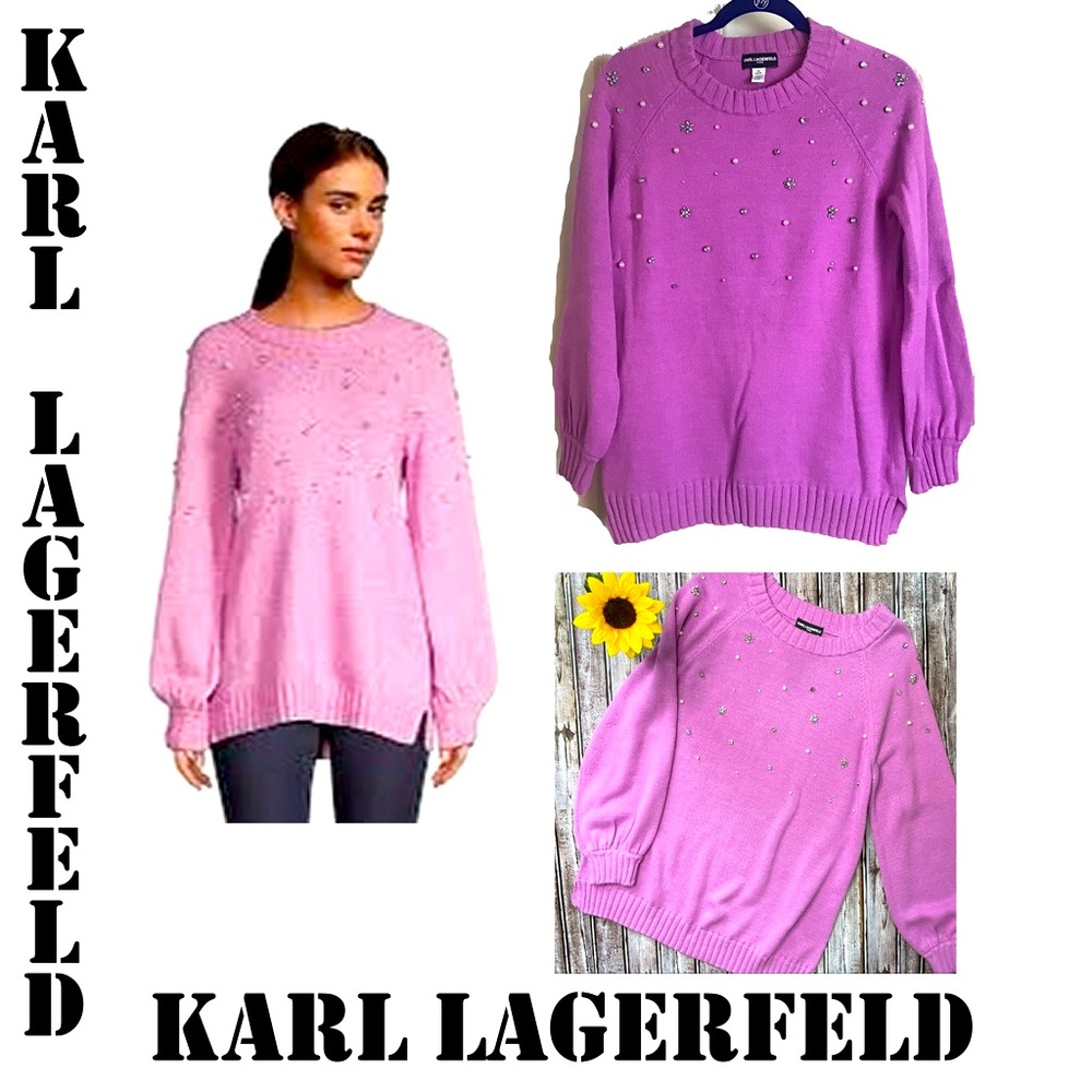 Karl Lagerfeld 💎 lilac jewel sweater